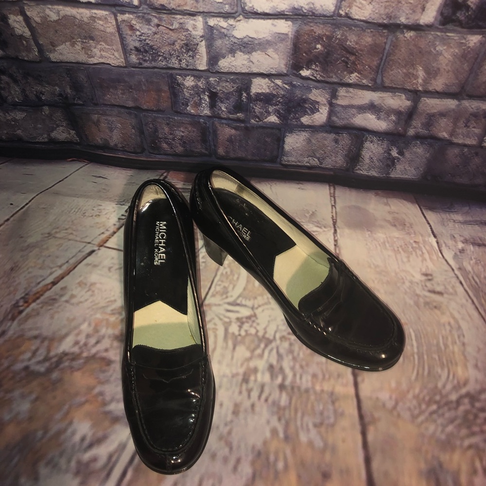 Michael Kors Black Heeled Loafers